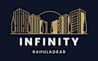 A logo with the words "INFINITY RAHULADKAR" and a stylized city skyline.