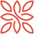 A graphic of four red leaves on a green background.