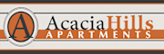 The image is a logo for Acacia Hills Apartments.