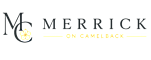 A logo with the text "Merrick on Camelback" in gold and black.