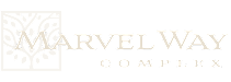 A black and white image of a tree with the words "ARVEL WAY COMPLEX" written below it.