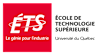A red and green graphic with the text "ÉTS" and "École de Technologie Superieure" in white.