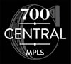 A black and white logo with the words "700 Central MPLS".