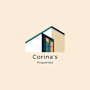 A graphic of a house with the words Corina's Properties written underneath it.