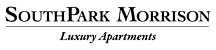 The image is a logo for SouthPark Morrison Luxury Apartments.