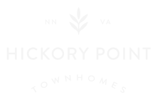 a green logo with the words hickory point town homes