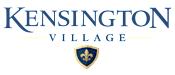 Kensington Village logo with a fleur de lis symbol.