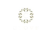 a logo for clove luxury living