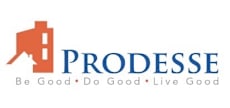 A logo with a house shape and the word "PRODESSE" in bold letters.