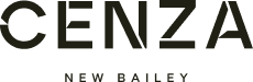 A black and white image with the word "CENZA" in large letters and "NEW BAILEY" in smaller letters below it.