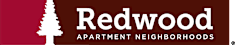 A logo for Redwood Apartment Neighborhoods is displayed.