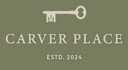 A logo with a key and the text "Carver Place Estd. 2024" on a green background.