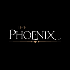 the logo for the phoenix on a black background