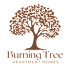 A logo for Burning Tree Apartment Homes features a tree with a brown trunk and branches and leaves.