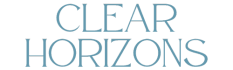 a sign that says clear horizons on a green background
