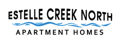 The image is a logo for Estelle Creek North Apartment Homes.
