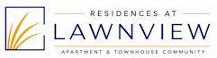 A logo for a community called Residences at Lawnview.