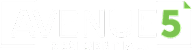 The image shows a green and white logo for Avenue 5 Residential.