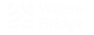 the logo for willow bridge with the words willow bridges on a green background