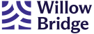 a graphic with the words willow bridge on a green background
