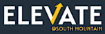 The image features the word "ELEVATE" with an upward-pointing arrow between the letters "E" and "A", and the handle "@SOUTH MOUNTAIN" at the bottom.