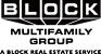 A logo for Block Multifamily Group, a real estate service company.
