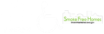 a sign that says smoke free homes on a white background