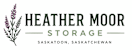 A logo for Heather Moor Storage in Saskatoon, Saskatchewan.