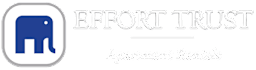 A logo for Effort Trust Apartment Rentals featuring a blue elephant.