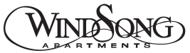 a logo for windsor apartments