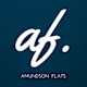 A logo with the letters "ab." and the words "AMUNDSON FLATS" below it.