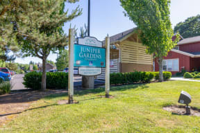 Juniper Gardens Property Sign