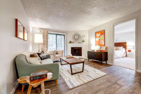 Living Room With TV at Terra Vista at the Park Apartments, Colorado