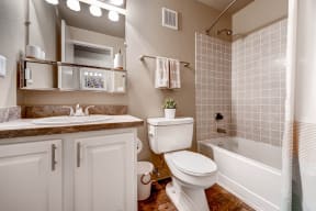 Bathroom With Bathtub at Terra Vista at the Park Apartments, Littleton