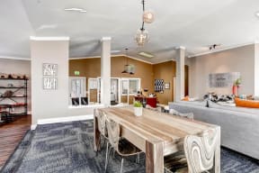 Clubhouse Dining Area at Terra Vista at the Park Apartments, Littleton