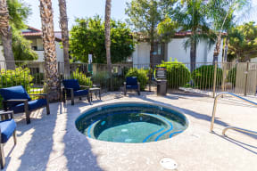 a plunge pool at the enclave at woodbridge apartments in sugar land