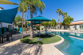 take a dip in the pool at the enclave at woodbridge apartments in sugar land, tx