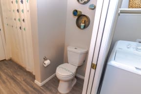 this is a photo of the bathroom in the 690 square foot 1 bedroom apartment at har