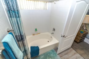 this is a photo of the bathroom in a 1 bedroom apartment at deer hill apartments in c