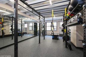 a view of the fitness room
