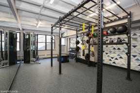 a view of the fitness room