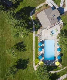 Aerial of pool