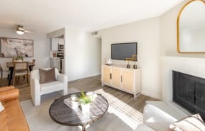Living Room With Kitchen Area at Terra Vista at the Park Apartments, Littleton