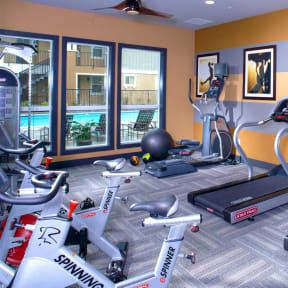 Apartments For Rent in Pleasanton CA - Cypress Point Apartments Spacious Fitness Center With Large Windows, Natural Lighting, And Cardio Machines