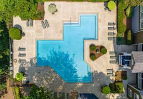 Top view of pool at Greenhouse Apartments, Kennesaw, GA, 30144