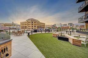 Outdoor rooftop area at Luma apartments in Salt Lake City, UT.