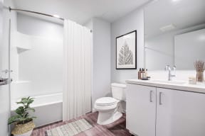 one of the bathrooms in a 555 waverly unit