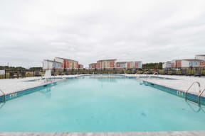the pool at the apartments for rent
