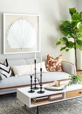 Living room with couch at Alta Davis, Durham, 27703