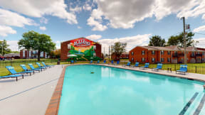 the swimming pool at our apartments